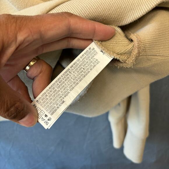 Y2K Crewneck Sweatshirt World Peace Sign Mens Large Forever 21 Embroidered - Picture 4 of 8